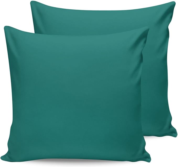 Outdoor Waterproof Throw Pillow Covers Set of 2 Green Pillowcases 24x24 Inches Solid Green Color Patio Decorative Pillows Cushion Case Patio Pillows for Couch Bed Chair Garden