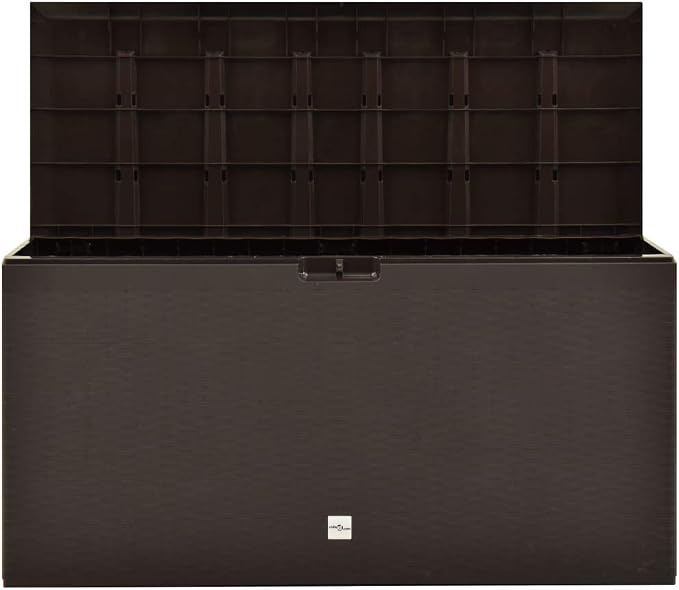 Patio Storage Box Brown Patio Garden Outdoor Storage Container, Furniture Deck box 44.9"x18.5"x23.6" (Weight:16.56 lbs)