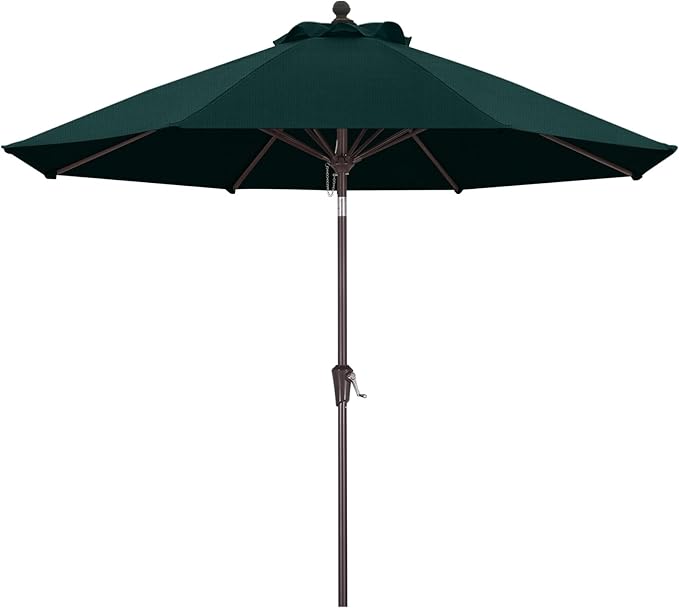 ABCCANOPY OLEFIN® 5-Year No Fading 9FT Patio Umbrella, Outdoor Table Umbrella with 8 Sturdy Ribs for Deck, Backyard, Yard (Peacock Blue)