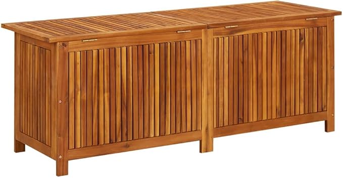 【Fast Shipping】 Outdoor Deck Box Storage, Pool Toys, Gardening Tools, Furniture Patio Storage Box 59"x19.6"x22.8" Solid Acacia Wood