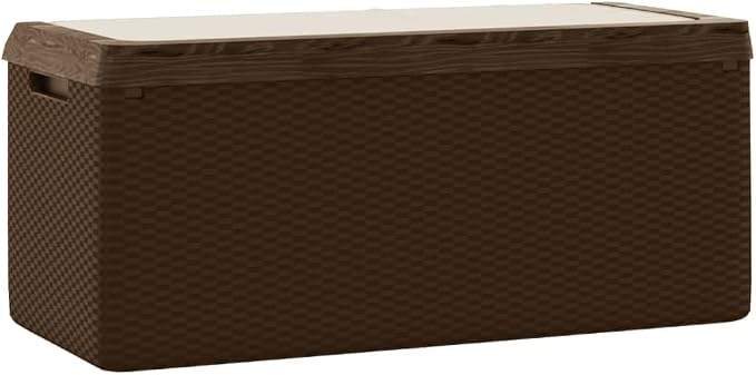 Collapsible Patio Storage Container for Cushions, Stylish Anthracite Grey Garden Storage Solution with UV Protected Outdoor Box for Terrace and Weather Resistant Polypropylene