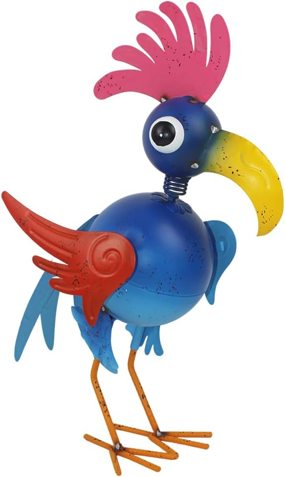 18.9'' Playful Rooster Yard Statue for Patio, Yard, Farmhouse