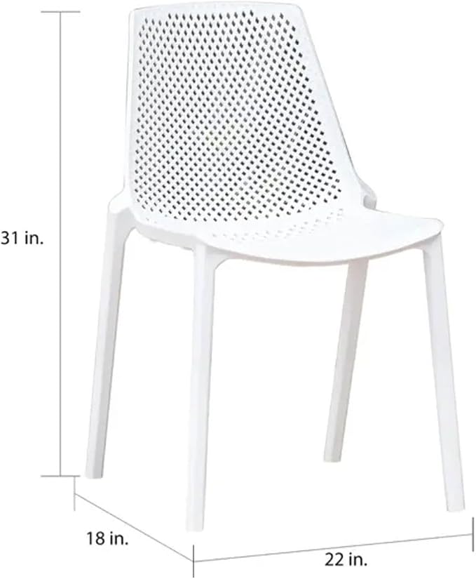 Urban Elements Melbourne 7-Piece Patio Furniture Set | Teak Finish 100% FSC Eucalyptus Wood | Backyard Furniture, Outside Table and Chairs, Round Outdoor Dining Set, White