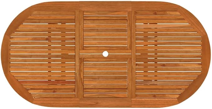 7-Piece Solid Eucalyptus Wood Patio Dining Set, Reddish-Brown | Includes 1 rectangular table and 6 chairs with a protective oiled finish, seating 6 people for backyard dining.