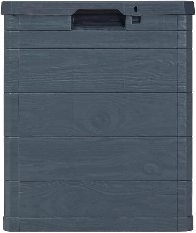 Garden Storage Box Indoor/Outdoor Storage Container and Gardening Tools - Store Items on Patio, Garage, Yard.23.8 gal Anthracite