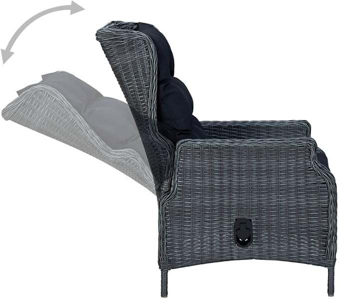 5 Piece Patio Dining Set,Outdoor Dining Set,Outdoor Furniture Sets,Patio Table and Chairs,Patio Coffee Table,Patio Furniture Set,Outdoor Patio Chairs,Modern Set,Front Porch Furniture, Dark Gray