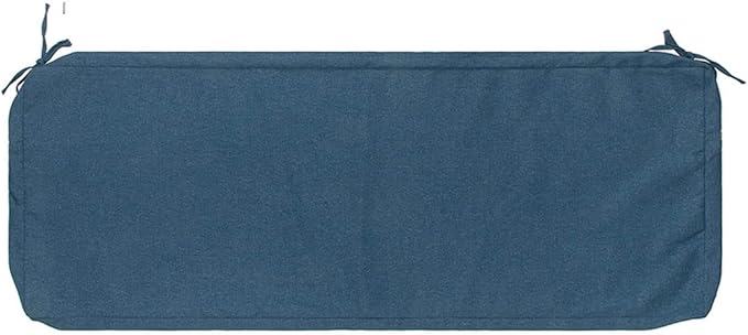 FUNHOME Outdoor Bench Cushion Cover 42 x18 x 3 inch,Water Resistant Cover with Zipper&Ties,Fade-Resistant Slipcover,Patio Porch Swing Cushion Cover Replacement Only,No Insert(Denim Blue)
