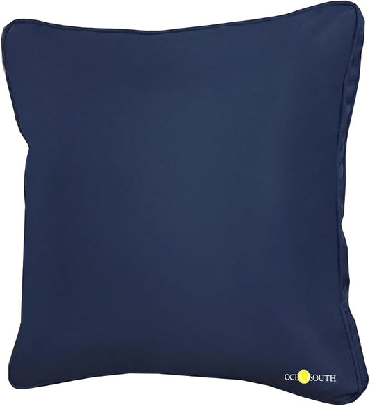 Oceansouth Boat Deck Pillow/Outdoor Waterproof Throw Pillow (Navy Blue, 20 x 20) Cushion Outdoor Furniture Lumbar Back for Chair Patio seat Cover Chairs Home Decor Pillows Waterproof Bed Garden