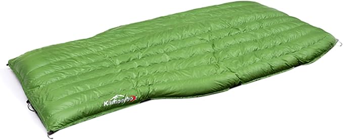 Camping Hammock Duvet with Duck Down Fill, All Weather Windproof Underquilt for Backpacking and Hiking, Lightweight Hybrid Sleeping Gear for Outdoor Adventures (Green)
