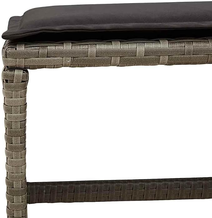 13-Piece Garden Dining Set for 12 People, Outdoor Poly Rattan Patio Furniture with Tempered Glass Tabletop and Cushioned Chairs, Grey