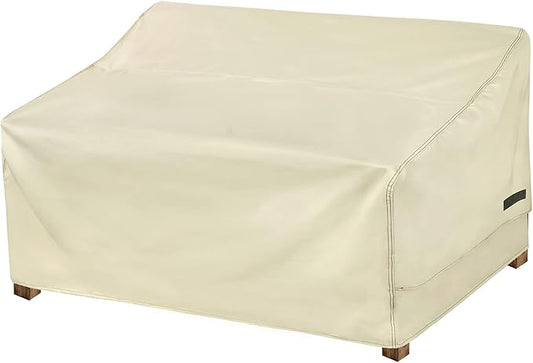 NettyPro Outdoor Loveseat Sofa Cover Waterproof 3-Seater Patio Furniture Bench Sofa Cover, 58"W x 37"D x 35"H, Beige