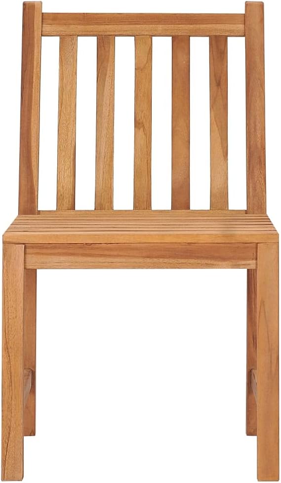 5 Piece Teak Wood Garden Dining Set with 31.5 x 31.5 Inch Table, Solid Wood Patio Furniture for Indoor or Outdoor Use