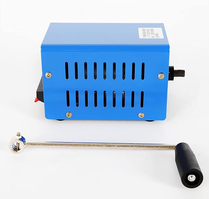 20W USB Charger Hand Crank Generator Outdoor Portable Emergency Power Supply for Camping High Power 2000rmp/min Blue