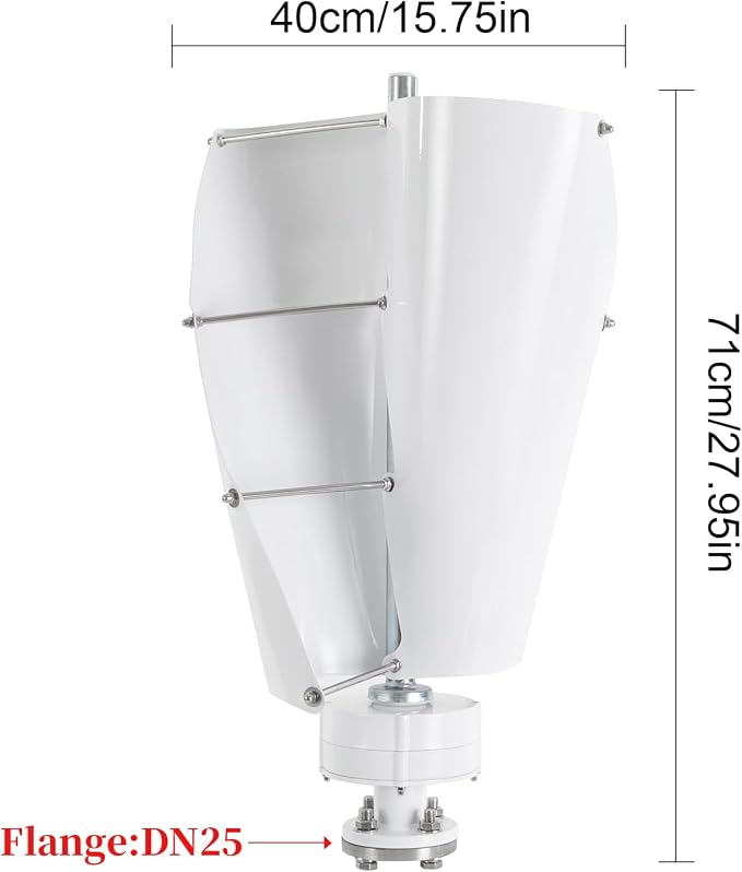 Vertical Axis Wind Turbine Generator Spiral Design with Controller Low Noise Less Than 62dB Permanent Magnet for Home Boat Cabin Street Light Off Grid System