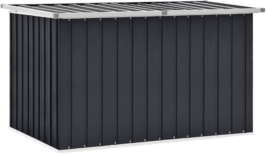 vidaXL Patio Storage Box, Deck Box with Lid, Outdoor Cabinet, Storage Chest for Outdoor Cushions Throw Pillows Garden Tools Pool Supplies, Anthracite