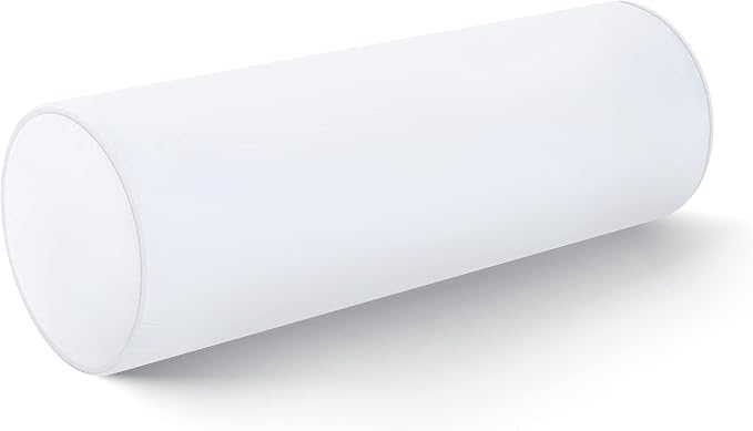 Hofdeco Premium Bolster Pillow Insert 9"x26" (for Cover Size 8"x24") Water Resistant Synthetic Down Alternative Sham Stuffer for Patio, Bench, Garden, Poolside, White