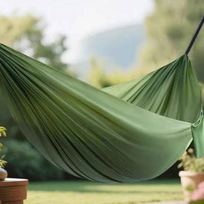 Camping Hammock Lightweight, Portable Hammocks Parachute Hammock with Two Tree Straps,Portable Hammocks with Tree Straps & Attached Carry Bag, Perfect for Outside Indoor Hiking Beach Backpack Travel