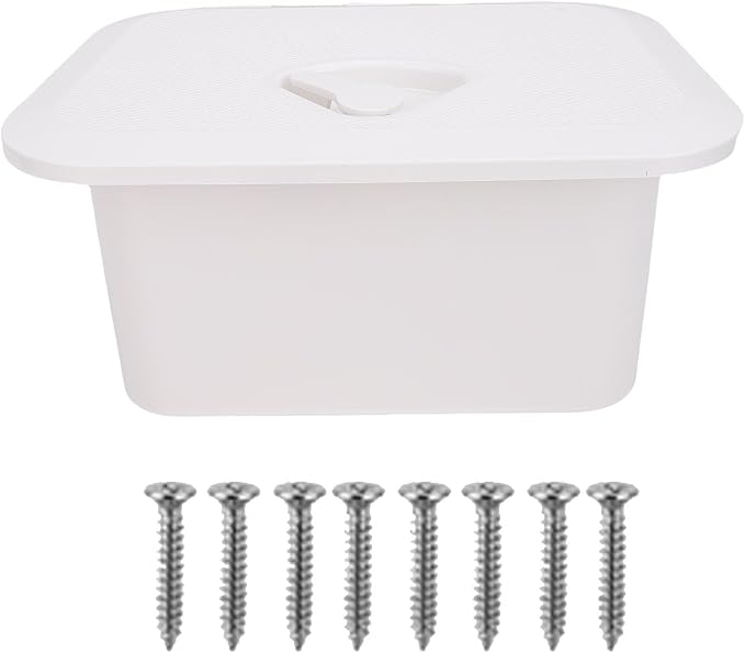 MAVIS LAVEN Marine Boat Storage Box, ABS Lockable Deck Storage Compartment for Yachts and Fishing Boats, 37.5x27x17.5cm, Organized Fishing Gear