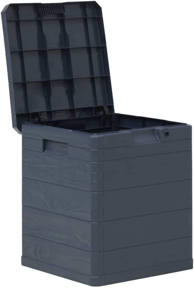 (Fast Shipments) Garden Storage Box 23.8 gal Anthracite for Patio Furniture, Outdoor Cushions, Garden Tools and Pool Toys