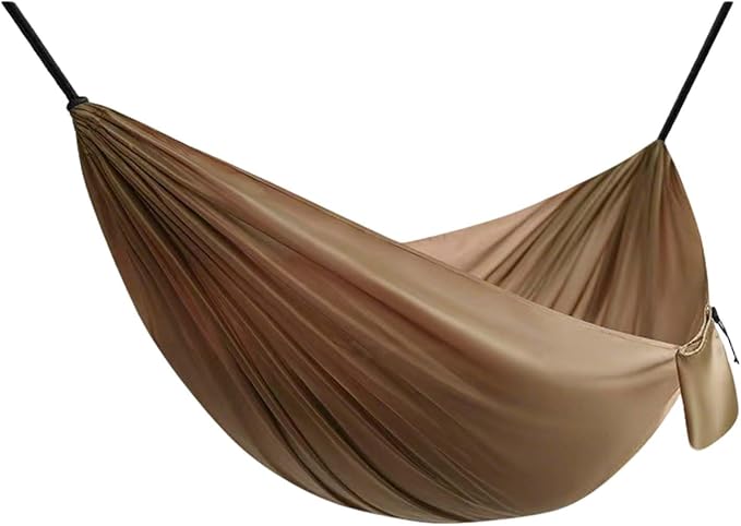 Portable Camping Hammock, Double Hammock for Outdoor Travel and Hiking, Lightweight Hammock with Tree Straps, Hammock Chair for Patio Garden