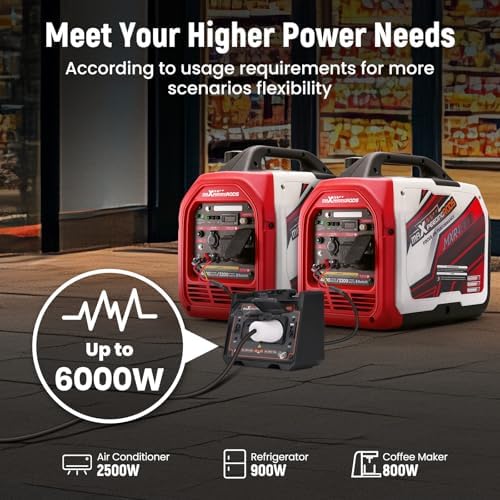 maXpeedingrods 4000 Watt Portable Inverter Generator, Bluetooth® App Remote Data Monitor, with Generator Parallel Kit with 120V 30A, 120V 50A Outlets and 50-Amp Circuit Breaker