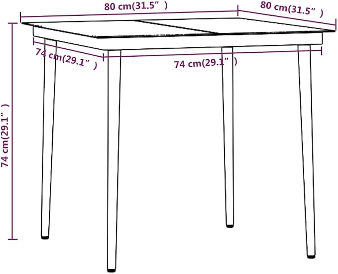 5 Piece Patio Dining Set, Brown PE Rattan Wicker Outdoor Dining Table and Chairs with Cushions, Glass Top Bistro Table and 4 Armchairs for Garden, Backyard and Deck