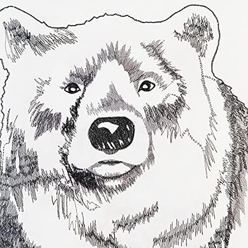 Bear Portrait Indoor/Outdoor Embroidered Accent Throw Pillow 18" x 18" | 18" x 18", Embroidered, Accent Decor
