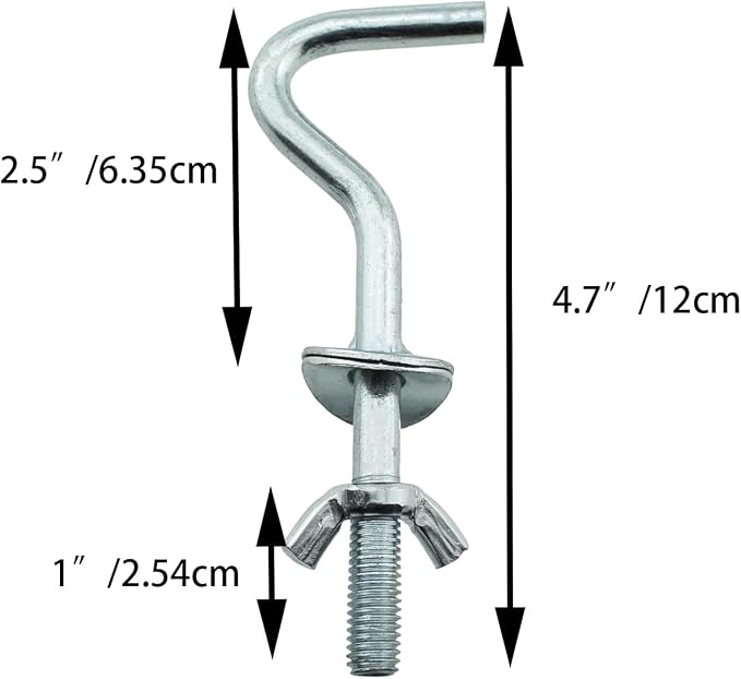 TAODAN 2PCS Heavy Duty Replacement Hook Hammock Accessory Metal Hook Galvanised Iron Hammock Hook Suitable for Indoor and Outdoor Hammocks