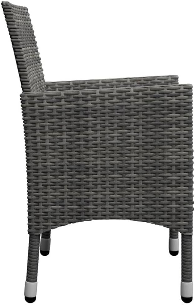 BOWERY HILL 7-Piece Solid Acacia Wood Patio Dining Set, Ergonomic Chairs with Weather-Resistant Cushions, Oiled Gray Finish, Durable Metal Frame for Outdoor Garden or Patio Dining, Seats 6