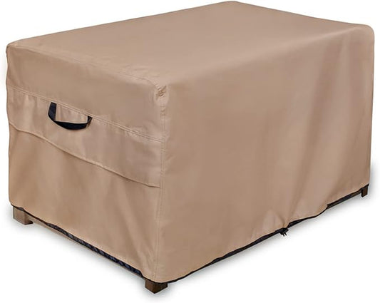 ULTCOVER Patio Deck Box Storage Bench Cover - Waterproof Outdoor Rectangular Fire Pit Table Covers 44 x 28 inch