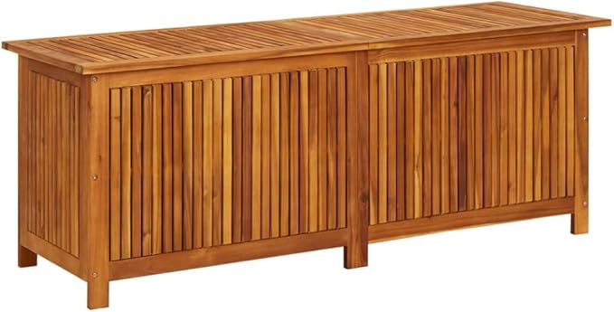 Solid Wood Outdoor Storage Bench,Solid Acacia Wood Garden Deck Box Patio Storage Box with Liftable Top Outdoor Wooden Storage Container for Patio,Backyard,Poolside, 59.1"x19.7"x22.8"
