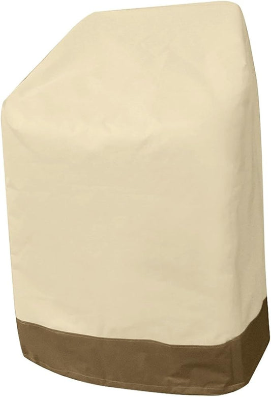 Rutile Patio Stackable Chair Cover Outdoor Furniture Covers Waterproof Fits up to 28''W x D37''D x 45''H, Outdoor Stacking Chair Covers