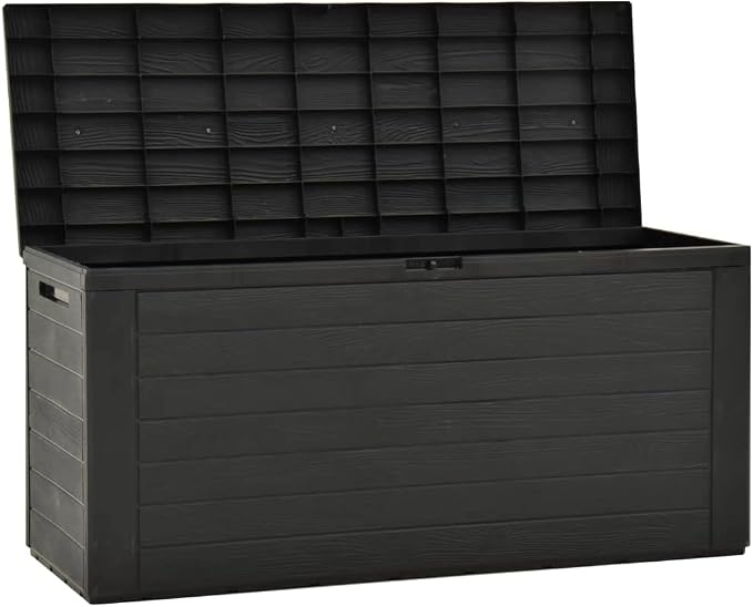 Patio Storage Box,Outdoor Toy Box,Outdoor Cushion Storage,Pool Storage,Outdoor Towel Storage,for Patio Furniture, Pillows, Pool Supplies, Garden Tools, Anthracite 45.7"x17.3"x21.7"