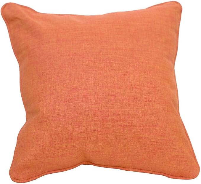 East Green 14 x 14 Waterproof Outdoor Pillow with Insert, Coral - Premium Olefin Outdoor Accent Pillow for Patio Furniture
