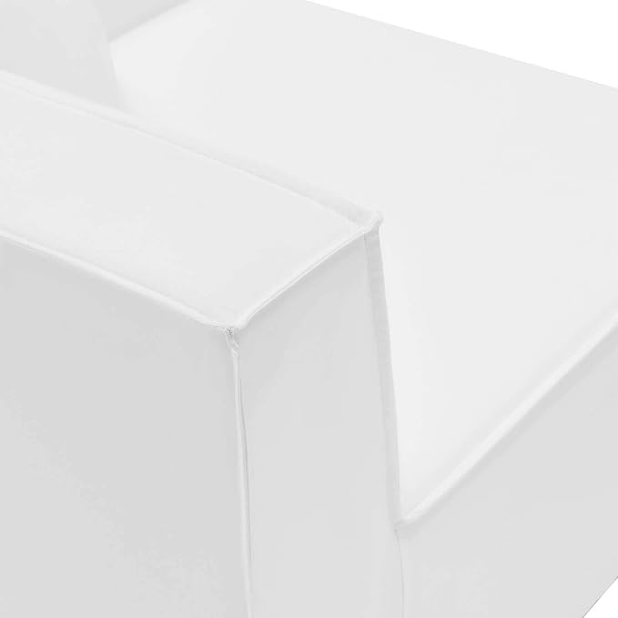 Modway EEI-4380-WHI Saybrook Patio Upholstered 4-Piece Sectional Sofa in White