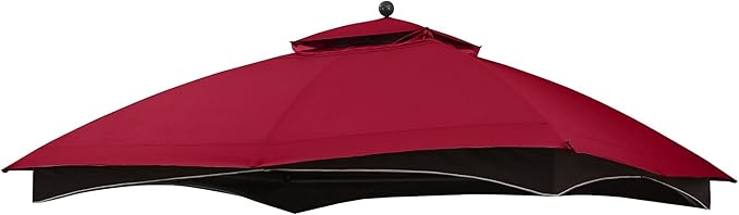 MASTERCANOPY Replacement Canopy Top for Lowe's Allen Roth 10x12 Gazebo #GF-12S004B-1 (Burgundy,Polyester)