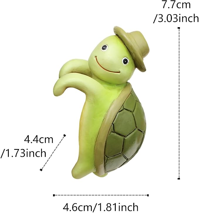 Cute Cartoon Tortoise Flower Pot Hugger Figurine Resin Climbing Turtle Statue Outdoor Hanging Animals Sculpture Planter Pot Decorations for Garden Patio Lawn Yard Ornaments