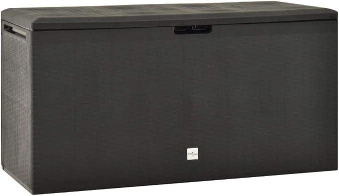 (Fast Shipments) Deck Box Cover Waterproof Patio Storage Box Cover Outdoor Back Yard Large Deck Storage Box Covers Protector for Winter Garden Storage Box Anthracite 44.9"x18.5"x23.6"