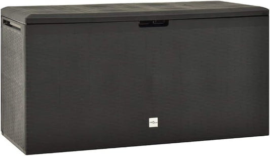 (Fast Shipments) Deck Box Cover Waterproof Patio Storage Box Cover Outdoor Back Yard Large Deck Storage Box Covers Protector for Winter Garden Storage Box Anthracite 44.9"x18.5"x23.6"