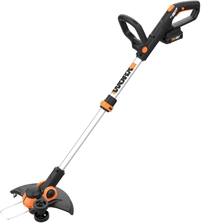 WORX WG252.9 20V Power Share 2-in-1 20" Cordless Hedge Trimmer (Tool Only) & WG163 GT 3.0 20V PowerShare 12" Cordless String Trimmer & Edger (2 Batteries & Charger Included)