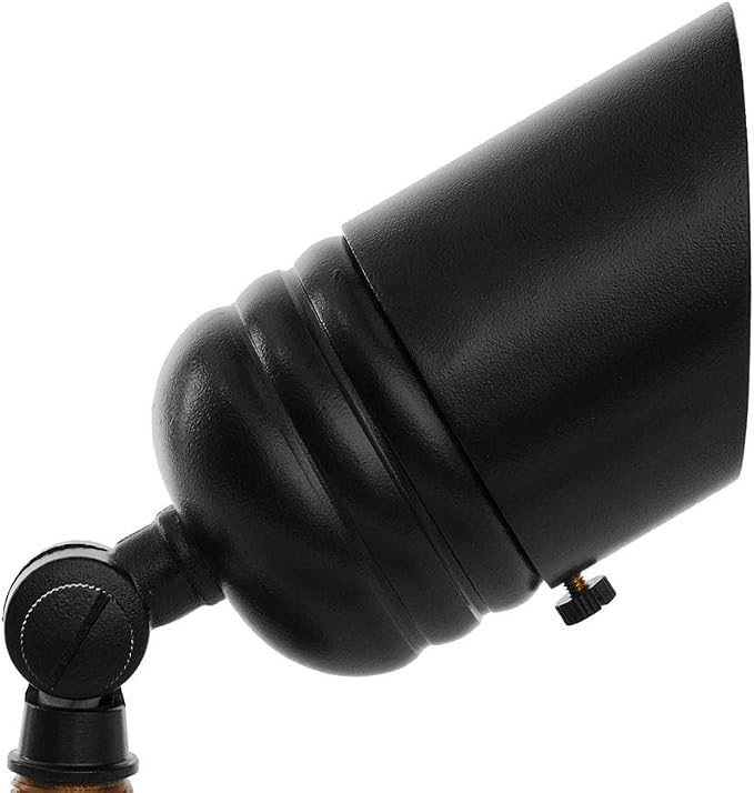 VOLT 20-Pack 12V Fat Boy Outdoor Spotlight (Black) & 5W 3000K MR16 LED Bulb | Solid Brass with Durable Powder Coating, 400 Lumens of Modern White Light, Ideal for Yard, Garden, Trees & House