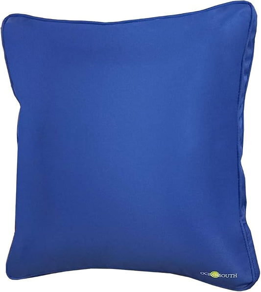 Oceansouth Boat Deck Pillow/Outdoor Waterproof Throw Pillow (Pacific Blue, 18" x 18") Cushion Outdoor Furniture Lumbar Back for Chair Patio seat Cover Chairs Home Decor Pillows Waterproof Bed Garden
