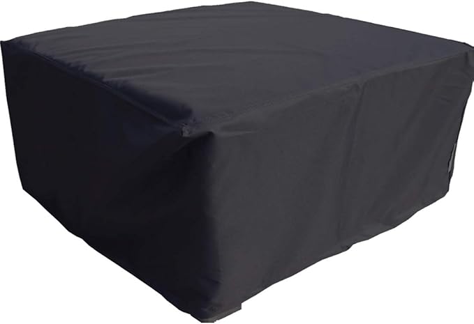 FLR 48x48x29in Patio Table Cover Square Black Waterproof Outdoor Dinner Protector Dust-Proof Table Desk Cover Furniture Covers with Storage Bags for Garden Outdoor Indoor Furniture