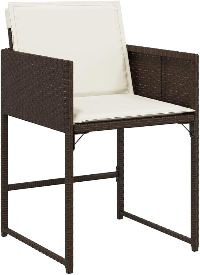 13 pcs Set Patio Dining Set & Garden Dining Set Brown PE Rattan Balcony Furniture Outdoor Dining Set for Backyard Front Porch Lawn 129.9 x 41.7 x 28.7 in