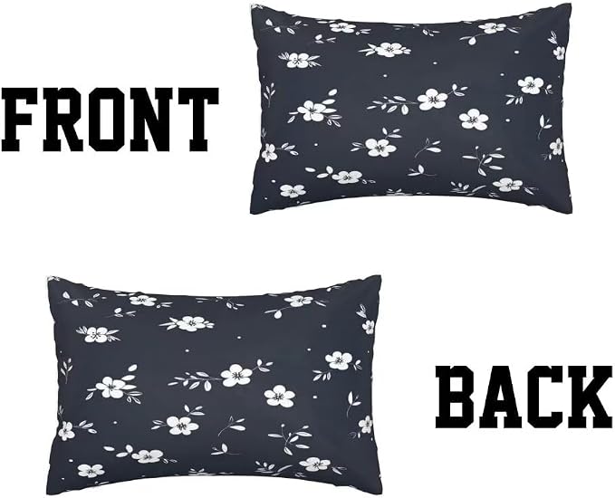 Outdoor Pillows Waterproof Set of 2 Outdoor Pillow Covers 16x24 Inch, Dark Throw Pillows Flower Pillow Covers, Summer Garden Decorative Pillows Outdoor Pillows for Patio Furniture Car Home Decor-hs156