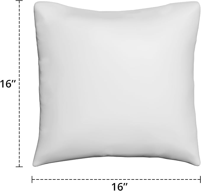 Covers & All Sunbrella Throw Pillows Set of 2, 16 x 16 Inch Square Outdoor & Indoor Cushions with Insert, Fade & UV Resistant Fabric (Canvas Natural)