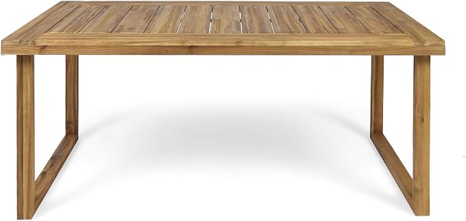 69'' Outdoor Patio Dining Table & 2 Bench for 4, Acacia Wood Dining Table Set Outdoor & Indoor Furniture for Patio Porch Garden, 3-Pcs, Sandblast Natural Finish