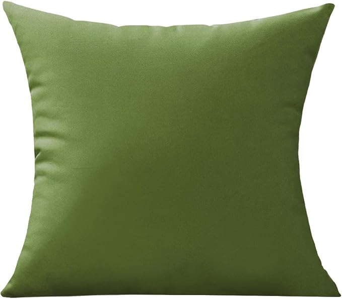 VAKADO Outdoor Waterproof Throw Pillow Covers 18X18 Set of 2 Decorative Army Green Patio Furniture Cushion Cases Outside Decor for Couch Garden Bench Porch