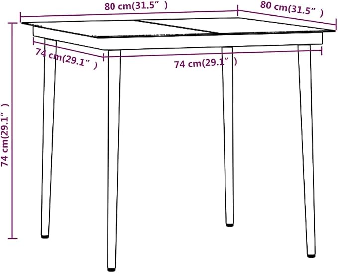 3 Piece Patio Dining Set with Cushions, Outdoor PE Rattan Bistro Table and Chairs for Garden, Backyard, Balcony, Steel Frame Wicker Conversation Furniture Set, Black