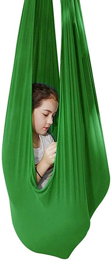 Kids Therapy Swing Adjustable Aerial Yoga Cuddle Hammock Indoor Outdoor Snuggle Swing with Special Needs Ideal for Children Calming & Relaxing Sensory Integration